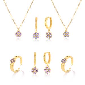 ROXI S925 Pendientes de Plata de Ley con Circonita Cúbica de Color Geométrico INS, Pendientes Huggies de 18K - Product Image 5