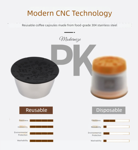 Cápsulas de Café Reutilizables de Acero Inoxidable Compatibles con <span class=keywords><strong>Dolce</strong></span> <span class=keywords><strong>Gusto</strong></span>, Piezas para Máquinas de Café, para Recarga de Aceite - Product Image 3