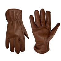 OEM Gants en cuir XL confortables de haute qualité Logo Construction mécanique Sécurité polyvalente pour le travail pour les pompiers