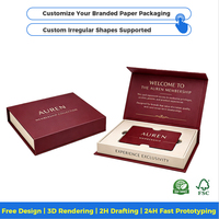 Caja de Embalaje de Cartón Impermeable Personalizada para Tarjetas de Crédito con Esponja para Tarjetas de Pago, Chip EMV, Estampado UV