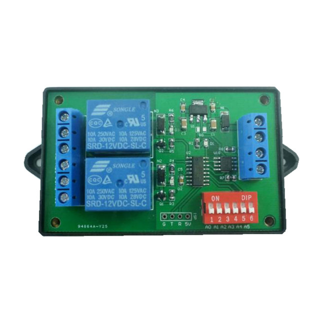 Taidacent 2 CH PLC Modbus RTU Relay Switching TCP IP Relay Control Power Switch 5V 12V 24V RS485 Modbus 2 Channel Relay Module