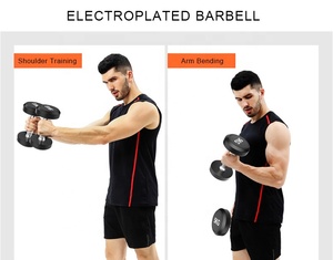 Trọng Lượng Miễn Phí Đen Cố Định Cao Su Quả Tạ Đặt Trọng Lượng Nâng Phòng Tập Thể Dục Quả Tạ - Product Image 5