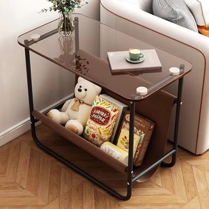 Moderno Design Simples Mesa De Café De Vidro Pequena Mesa De Chá Quadrada ou Redonda Mesa De Café Lateral para Sala De Estar - Product Image 1