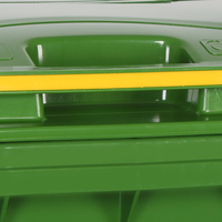 Grande poubelle industrielle extérieure à roulettes en plastique, bac à déchets mobile, bac à ordures, boîte en carton, conteneur pour déchets médicaux, 43 kg