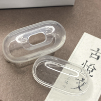 Tas penutup pengisi Earphone transparan Tpu lembut casing pelindung nirkabel berdiri penutup Earphone untuk Apple AirPods kotak pengisi daya
