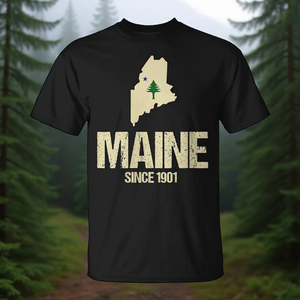 Camiseta Maine Pine Tree State Pride con diseño vintage desde 1901 - Product Image 3