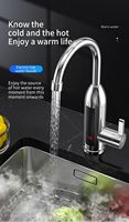Robinet Chauffe-Eau Électrique de Cuisine 3000W 220V, Chauffage Instantané, Acier Inoxydable, Pour Eau Froide et Chaude