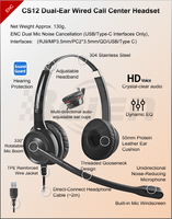 Meilleure vente casque stéréo USB à double oreille avec micro antibruit casques pour ordinateur portable pour Mac