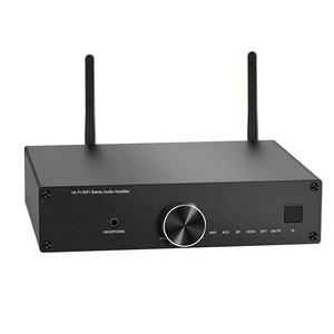 Amplificateur audio stéréo HiFi domestique, streamer multiroom WiFi 2.4G Airplay, amplificateur BT5.0 avec HDMI optique AUX - Product Image 1