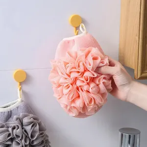 Wholesale 2 In1 Body Exfoliating Scrubber Cleaning Flower Bathroom Shower Ball Bath Sponge Tool - Product Image 3