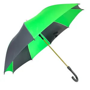 奥维达54英寸弧形绿色黑色防风防水定制印记您的标志手工高尔夫雨伞