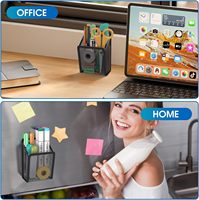 2 packs de porte-crayons en maille pour le rangement du bureau, le panier, l'organisateur de marqueurs avec des aimants puissants, parfaits pour les accessoires de casier,