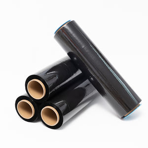 卸売Peブラックストレッチフィルムロールラッピングブラックパレットシュリンクプラスチックパッケージフィルムハンドユースストレッチラップフィルム - Product Image 2