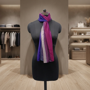 Women's Long <b>Silk</b> <b>Scarf</b> Color Blocking Lightweight Fashion Accessory All Seasons Daily Wear - Product Image 3