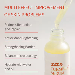 Organic Vitamin C & Oligopeptides Turmeric Whitening Serum with Pore Minimizer Anti-Wrinkle Vegan Formula for <b>Face</b> & Neck - Product Image 3