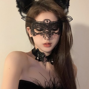 Maschere Nere Floreali da <span class=keywords><strong>Donna</strong></span> per il Ballo in <span class=keywords><strong>Maschera</strong></span>, Stili Assortiti per Halloween, Feste Veneziane, Cosplay ed Eventi a Tema - Product Image 3