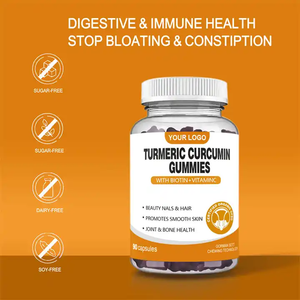 Ausreson Gommes Curcuma Gingembre Extrait Gingembre Compléments Alimentaires Soutien Vegan Curcumine Curcuma Gummies - Product Image 2