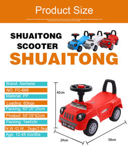 Promo Terbatas Mobil Ayun Bayi Model Baru Bergambar Kartun Dengan Setir BB <span class=keywords><strong>3</strong></span> Warna Campur - Product Image 2