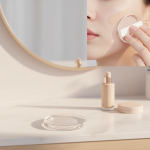 Houppette en silicone pur transparente et souple comme de la gelée, ne retient pas la poudre et est facile à <span class=keywords><strong>nettoyer</strong></span> - Product Image 4