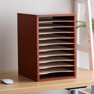 <span class=keywords><strong>Trieur</strong></span> de bureau vertical en bois avec <span class=keywords><strong>tiroir</strong></span> compartiments taille lettre pour bureau à domicile et salle de classe organisateur de <span class=keywords><strong>papier</strong></span> - Product Image 3