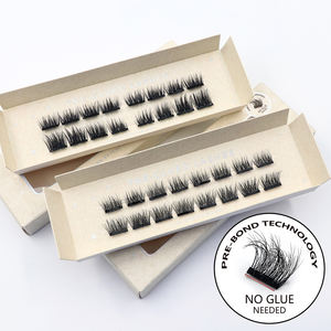 Vente en gros de nouveaux <span class=keywords><strong>faux</strong></span> cils pré-collés imperméables à l'eau auto-adhésifs pré-collés Nature Press on Cluster Lashes - Product Image 3