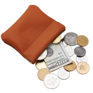 Wholesale Price Custom Logo Children Coin Wallet PU Leather Change Coin Purse