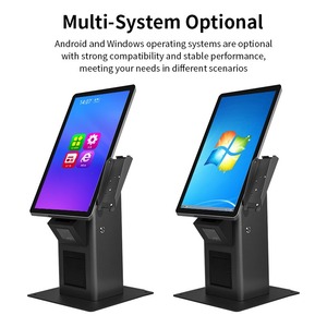 Hot bán 21.5 23.8 inch máy tính để bàn đặt hàng màn hình cảm ứng kiosk cảm ứng đa điểm Đầu đọc mã vạch Thanh toán thuận tiện kiosk - Product Image 5