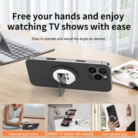 Support magnétique portable pour téléphone portable, mini rond 10*10*0.5mm, avec sangle réglable rotative à 360 degrés et anneau de maintien pour les doigts