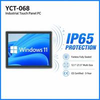 Panel PC Industrial YCT de 17 Pulgadas, IP65, Sin Ventilador, Pantalla Táctil Todo en Uno, Intel J1900/i5, 4COM, Doble LAN, Windows Linux para HMI