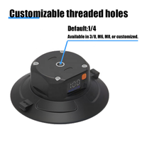 Support de caméra à ventouse électrique en plastique de 6 pouces, adhérence sans trace, conception étanche, détection de pression d'air, durable, anti-poussière