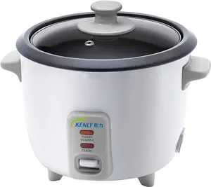 Factory cheap price electric appliances drum rice cooker 1.8 liter with non-stick inner pot and glass lid