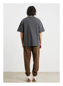 Ropa de hombre Camiseta de gran tamaño 100% algodón estampado en relieve ropa de calle Hip Hop lavado ácido en blanco logotipo personalizado camiseta Vintage para hombres - Product Image 6