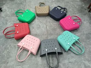 โรงงานผลิต OEM ODM ขายส่ง <span class=keywords><strong>กระเป๋า</strong></span>ชายหาดซิลิโคนขนาดเล็ก EVA ดีไซน์เนอร์ DIY <span class=keywords><strong>กระเป๋า</strong></span>หิ้วชายหาด EVA <span class=keywords><strong>กระเป๋า</strong></span>ชายหาดซิลิโคนกันน้ำ - Product Image 3