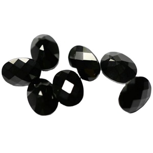 Onice Nero Brillante di Forma Ovale, Gemma Nera Sfusa per Anelli e Collane, Prezzo all'Ingrosso per Gioielleria - Product Image 1