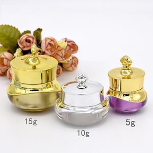 Di lusso 5g 10g 15g corona forma di vetro <span class=keywords><strong>oro</strong></span> vuoto Aroma diffusore bottiglia con coperchi - Product Image 1