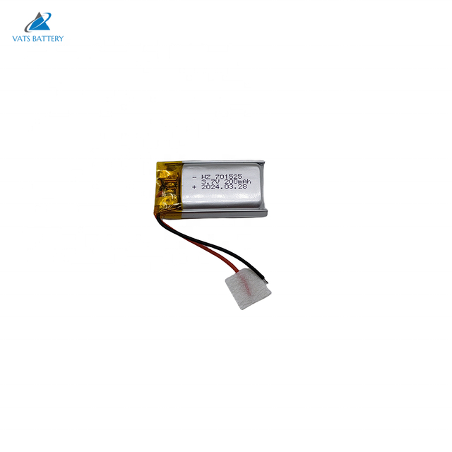 Factory 701525 3.7v 200mAh Lipo Polymer Rechargeable Lithium Ion Battery for Medical Device