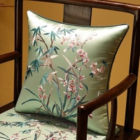 Moderne Meilan chrysanthème carré Polyester taie d'oreiller hôtel de luxe maison salon canapé coussin Style chinois fermeture éclair