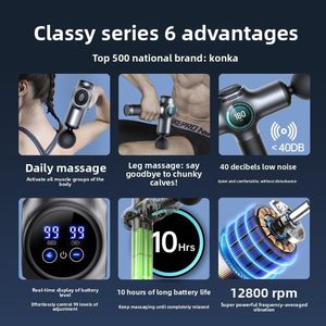 Pistola de Masaje Vibratoria Deportiva para Relajar los Músculos Profundos, con Logotipo Personalizado, para Aliviar el Dolor Muscular y la Recuperación Corporal - Product Image 2
