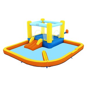 H2OGO! 53381 0945727 Parc aquatique gonflable en plastique pour jardin et plage 365x340x152cm Toboggans pour enfants de 4 à 6 ans - Product Image 1