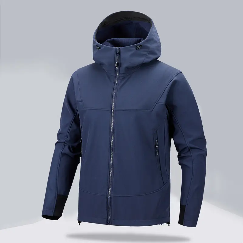 Benutzer definierte Logo Frauen Männer Outdoor Wandern Wasserdichte Jacke Winter Hooded Fleece Jacke für Unisex