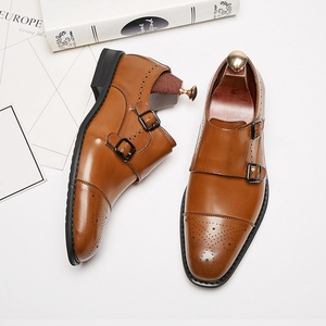 Giày nam mới chạm khắc Giày công sở Giày nam màu đen khóa đôi Giày Oxford - Product Image 4