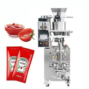 Automatic 3 Side Seal Bag Tomato Paste Honey Ketchup Sachet Liquid Packing Machine