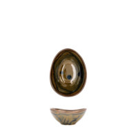 Plato Ovalado Sahara de Cerámica para Servir, 10x7 cm, 8 cl
