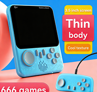 Nouvelle arrivée, console de jeu portable G7 ultra-fine, rétro, 666 jeux en 1, écran HD couleur, lecteur de jeux vidéo FC, écran HD 3,5 pouces