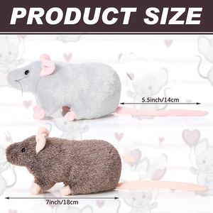 8724 Ratón <span class=keywords><strong>de</strong></span> Peluche Personalizado Súper Suave y Realista, Muñeco <span class=keywords><strong>de</strong></span> Ratón <span class=keywords><strong>de</strong></span> Juguete, Regalos <span class=keywords><strong>de</strong></span> Broma <span class=keywords><strong>de</strong></span> Halloween para Niños - Product Image 2