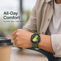 Bracelets de montre intelligents pour Samsung Galaxy Watch 4 5 6 7, bracelet en silicone ondulé à libération rapide avec détail de couture, bracelet de remplacement sportif