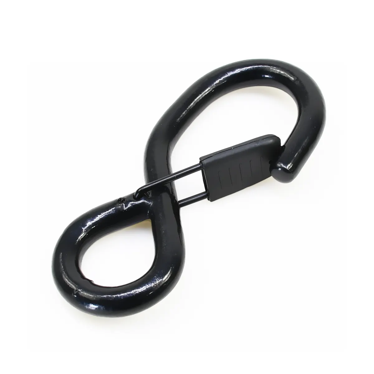 High Quality 38mm 1500Kg Break Strength Black Rubber Coated Metal S Hook for Ratchet Buckle