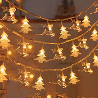 Lichterkette mit Kugeln, Glühbirnen und Sternen EIK Baumgirlande Feenlichter Garten Terrasse Girlande Hochzeit Party Schlafzimmer Neujahr Hof Atmosphärenbeleuchtung