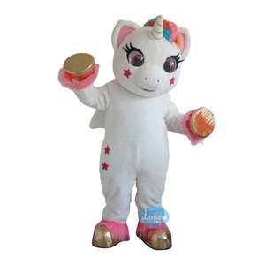 Rainbow Magic <strong>Unicorn</strong> Mascot <strong>Costume</strong> <strong>Adult</strong> for Halloween Party Clothing Fancy Dress - Product Image 1