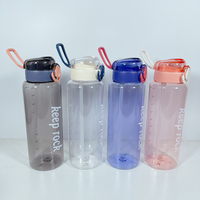 Bouteille d'eau portable en paille grande capacité, tendance, avec échelle graduée, idéale pour l'été, les étudiants, le sport et les voyages
